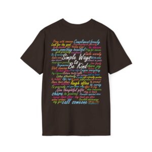 Simple Ways to Be Kind T-shirt in Chocolate Brown