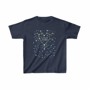 Kids' "I'm a Constellation" Cotton T-Shirt - Navy