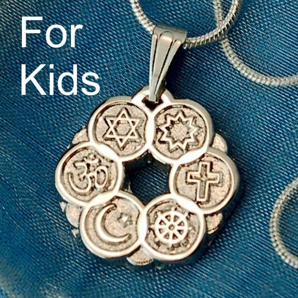 Interfaith Pendant & Chain for Kids