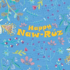 Happy Naw-Ruz Greeting-Card - Blue and Yellow