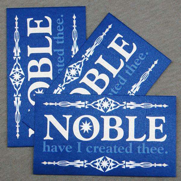 Created Noble Teaching Card with foil accents
