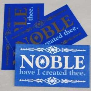 Noble card showing how the foil changes in different lighting