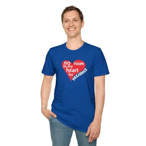 No Room in My Heart for Prejudice Cotton Softstyle T-Shirt - Royal