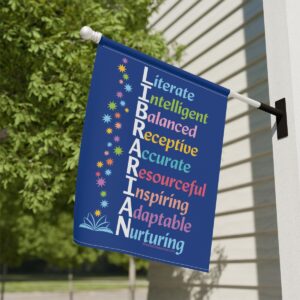 Power of a Librarian Garden and House Flag 24.5'' × 32'' - back
