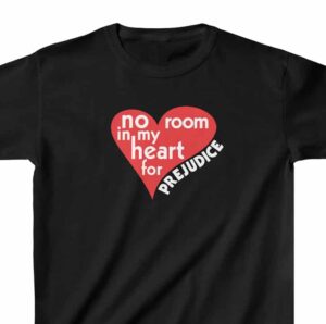 Kids No Room for Prejudice Cotton T-Shirt - Black