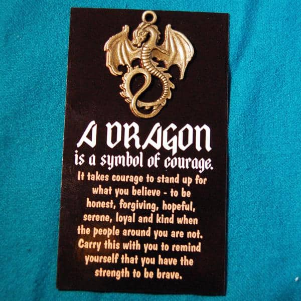 Courage Dragon Charm Card