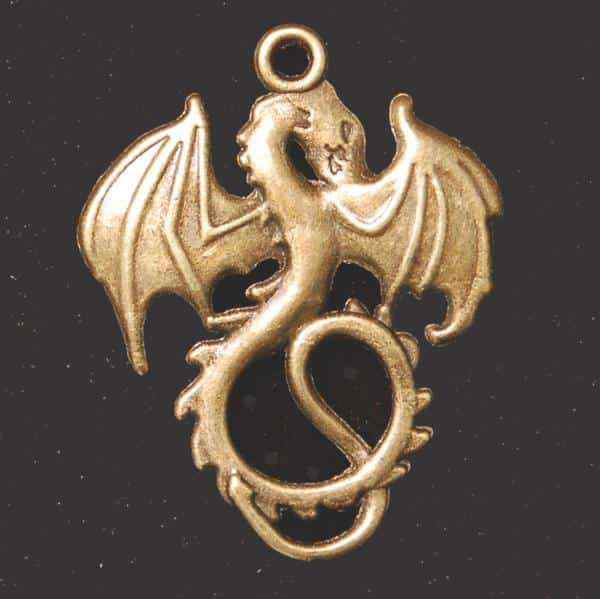 Dragon of Courage Pendant Back side