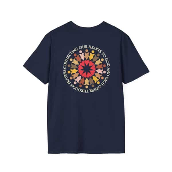 Prayers Connecting Hearts T-Shirt - Navy Blue