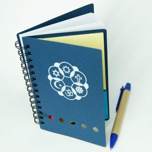 Interfaith Notebook showing arrangement
