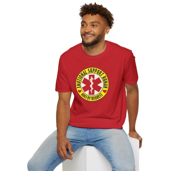 Emotional Support Human T-Shirt in Red