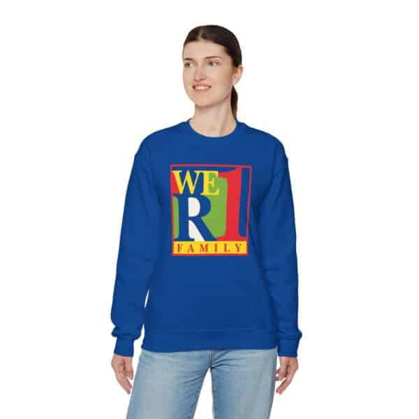 WeR1 Family Crewneck Sweatshirt in Royal Blue