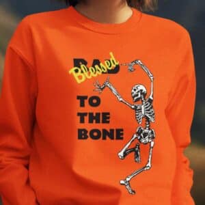 Blessed to the Bone Sweatshirt in Orange