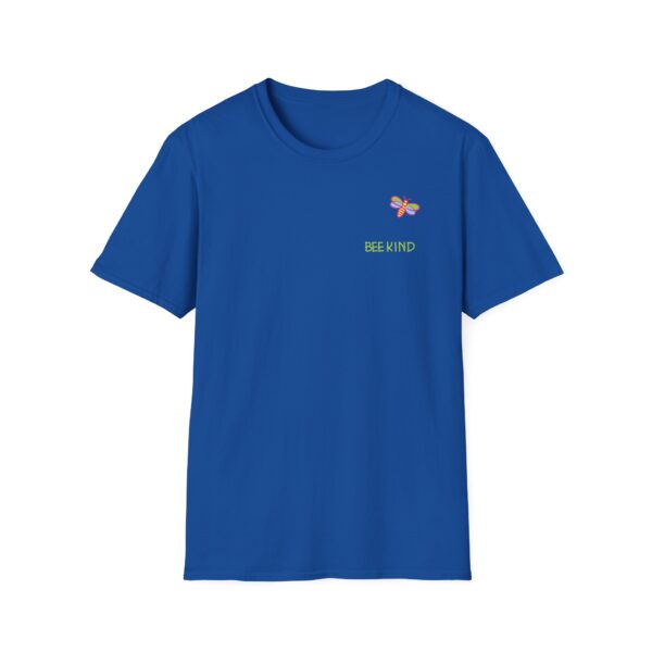 Front of Bee Kind Honeycomb Quilt 2-sided T-Shirt - Royal Blue