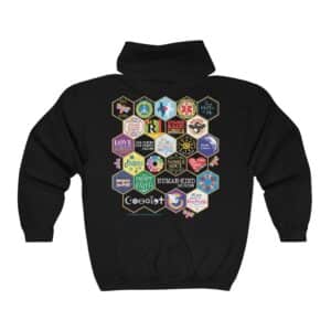 Bee Kind Honeycomb Quilt 2-sided Full Zip Hooded Sweatshirt - Back