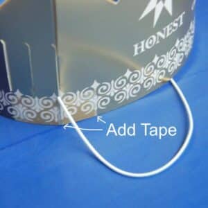 Add tape after assembly - only if using the elastic.