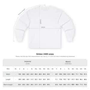 Unity in Diversity Cotton Long Sleeve Tee - Size Chart