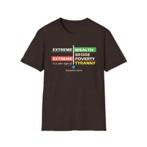 Economic Justice Baha’i T-Shirt - Dark Chocolate