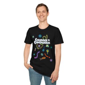 Courage is Contagious Softstyle T-Shirt – Dark Chocolate