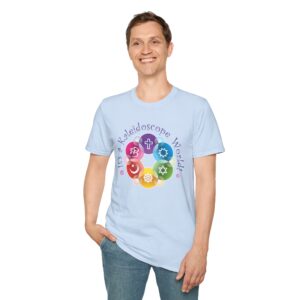 It’s a Kaleidoscope World Interfaith T-Shirt - Light Blue