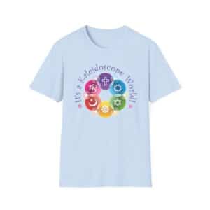 It’s a Kaleidoscope World Interfaith T-Shirt - Light Blue