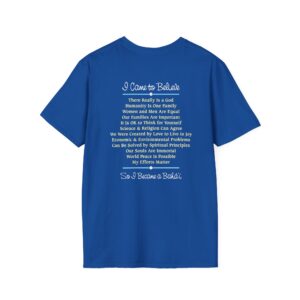 “So I Became a Baha’i” T-Shirt - back in Royal Blue