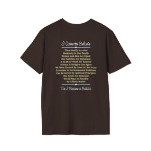 “So I Became a Baha’i” T-Shirt - back in Dark Chocolate