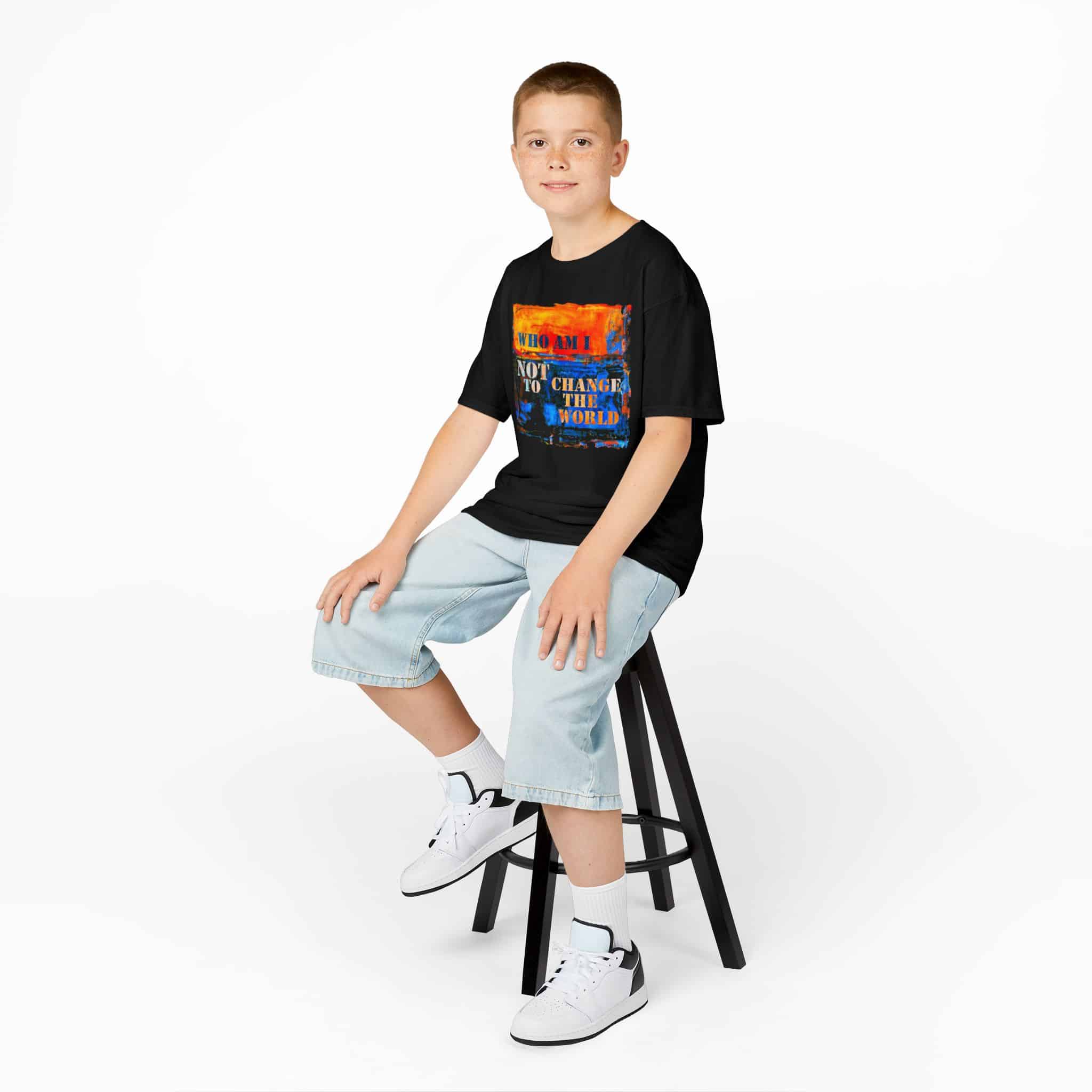 Who Am I NOT to Change the World – Kids Tee - Black