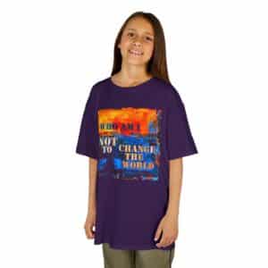Who Am I NOT to Change the World – Kids Tee - Purple
