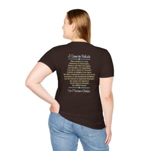 “So I Became a Baha’i” T-Shirt - back in Dark Chocolate