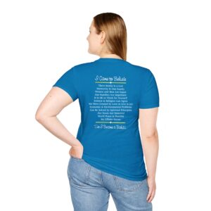 “So I Became a Baha’i” T-Shirt - back in Sapphire