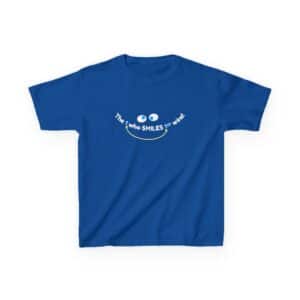 The 1 who SMILES 1st wins! Kids Tee - Royal Blue