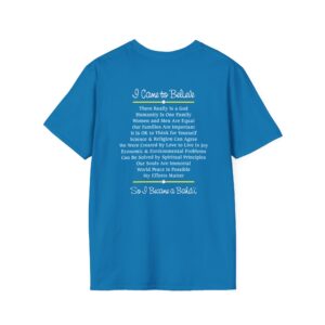 “So I Became a Baha’i” T-Shirt - back in Sapphire