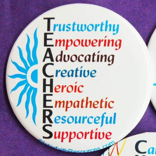 A Teacher's Qualities Button