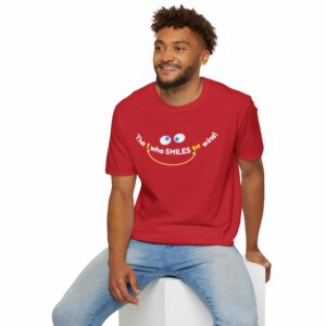 The 1 who SMILES 1st Wins! T-shirt on Red