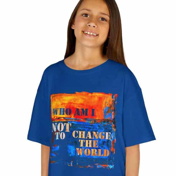 Who am I NOT to change the world Kid's T - Royal Blue
