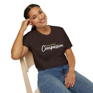 Remember Compassion T-Shirt - Dark Chocolate