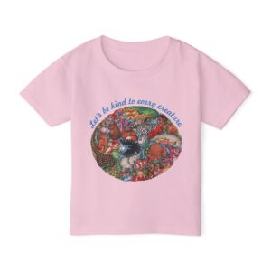 Let’s Be Kind to Every Creature Toddler T-shirt - Light Pink