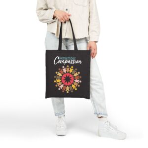 “Remember Compassion” Cotton Canvas Tote Bag