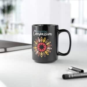 Connecting Hearts through Prayers 15oz Black Coffee Mug
