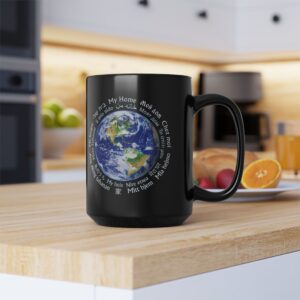World Citizen / My Home Black 15oz Coffee Mug