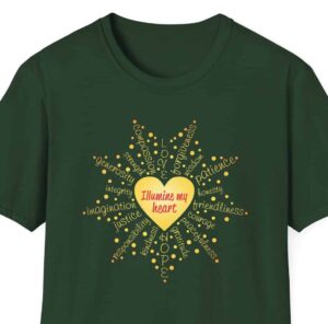 Illumine My Heart T-Shirt - Forest Green