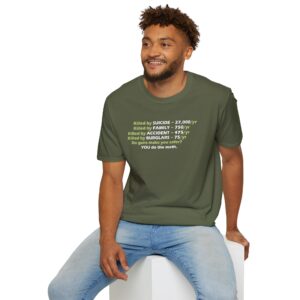 Do the Math on Gun Deaths T-Shirt - Military Green