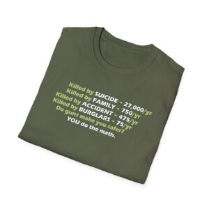 Do the Math on Gun Deaths T-Shirt - Military Green