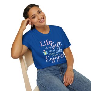 Life is a Gift T-Shirt - Royal Blue