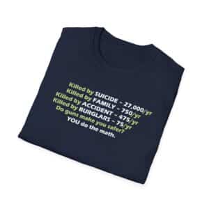 Do the Math on Gun Deaths T-Shirt - Navy