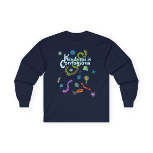 Kindness is Contagious LS T-shirt - Navy