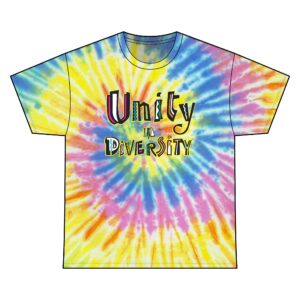 Unity in Diversity Tie Dye Cotton Tee