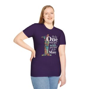 Do for ONE what you WISH you could do for MANY T-Shirt - Purple