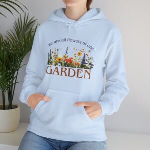 We are all flowers of one Garden - Hooded Sweatshirt - Light Blue