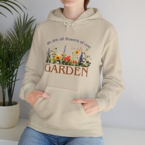 We are all flowers of one Garden - Hooded Sweatshirt - Sand